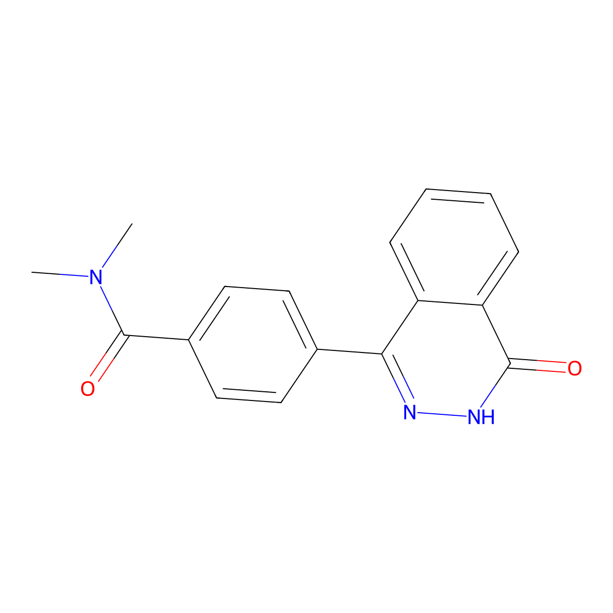 N,N-dimethyl-4-(4-oxo-3H-phthalazin-1-yl)benzamide molecular structure, CAS 333438-92-9