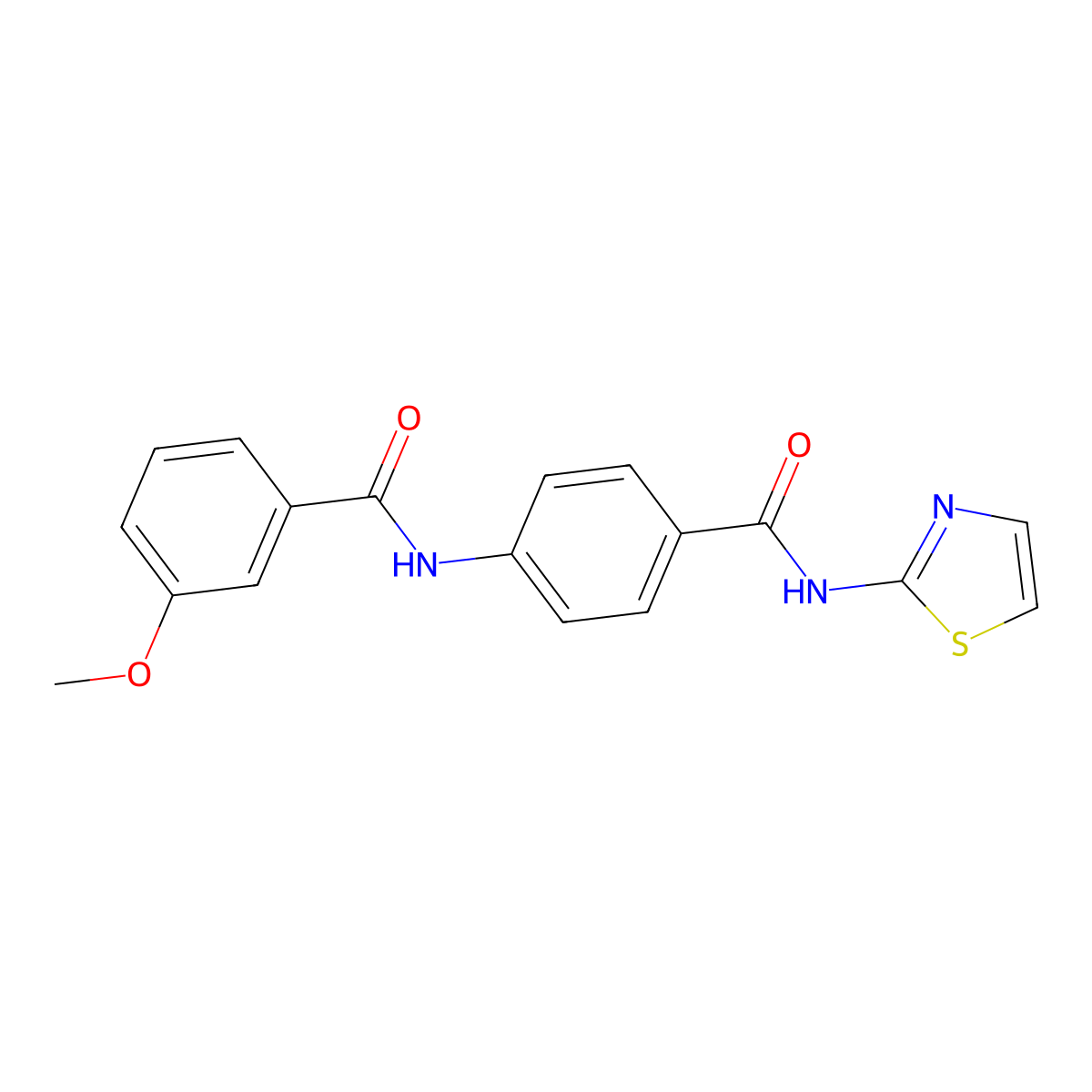 3-methoxy-N-[4-(1,3-thiazol-2-ylcarbamoyl)phenyl]benzamide molecular structure, CAS 333438-99-6