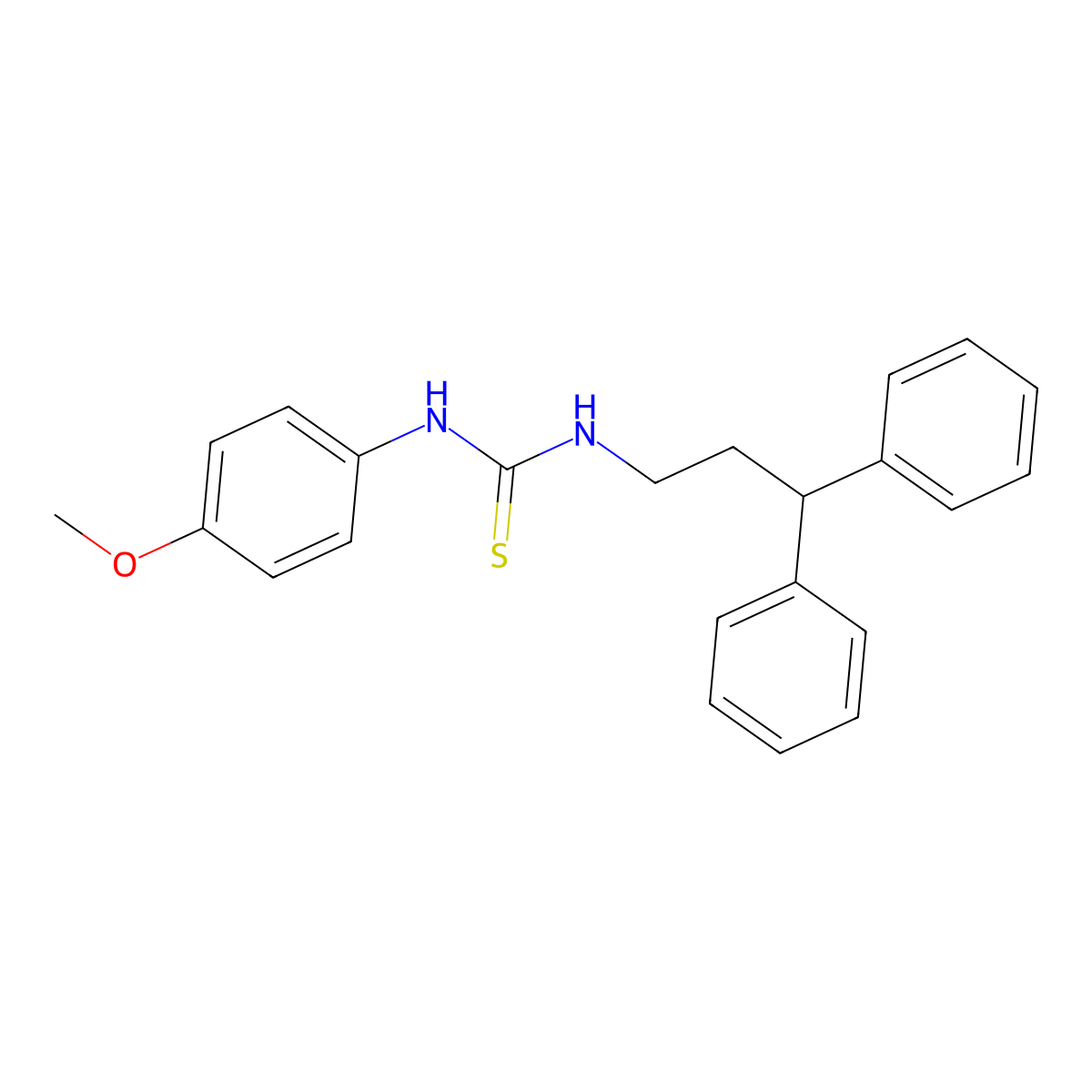 1-(3,3-Diphenylpropyl)-3-(4-methoxyphenyl)thiourea molecular structure, CAS 333439-84-2