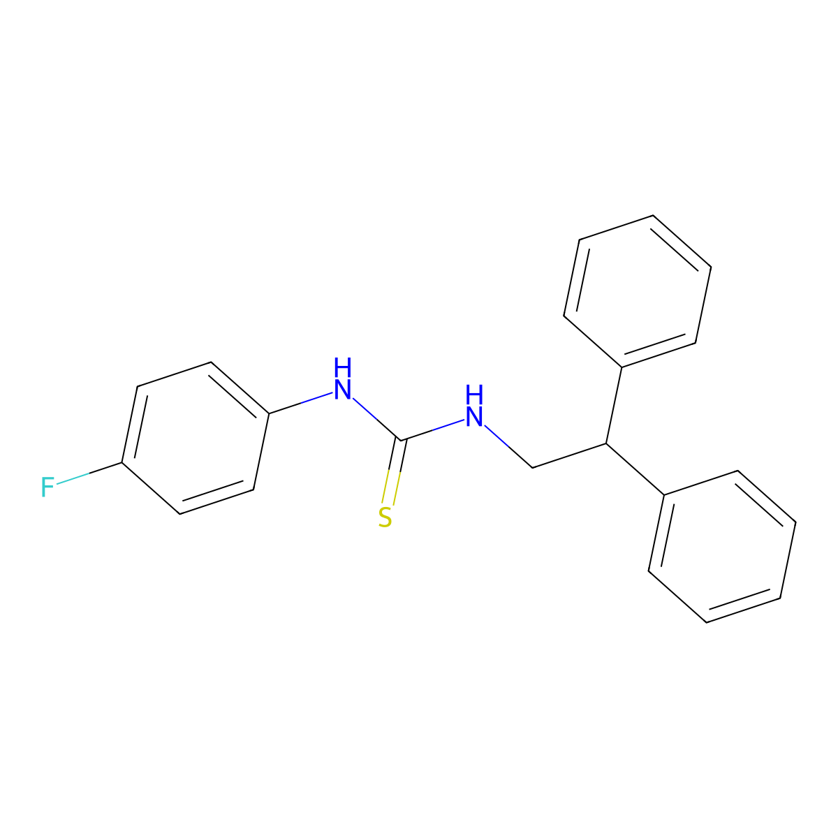 1-(2,2-Diphenylethyl)-3-(4-fluorophenyl)thiourea molecular structure, CAS 333439-88-6
