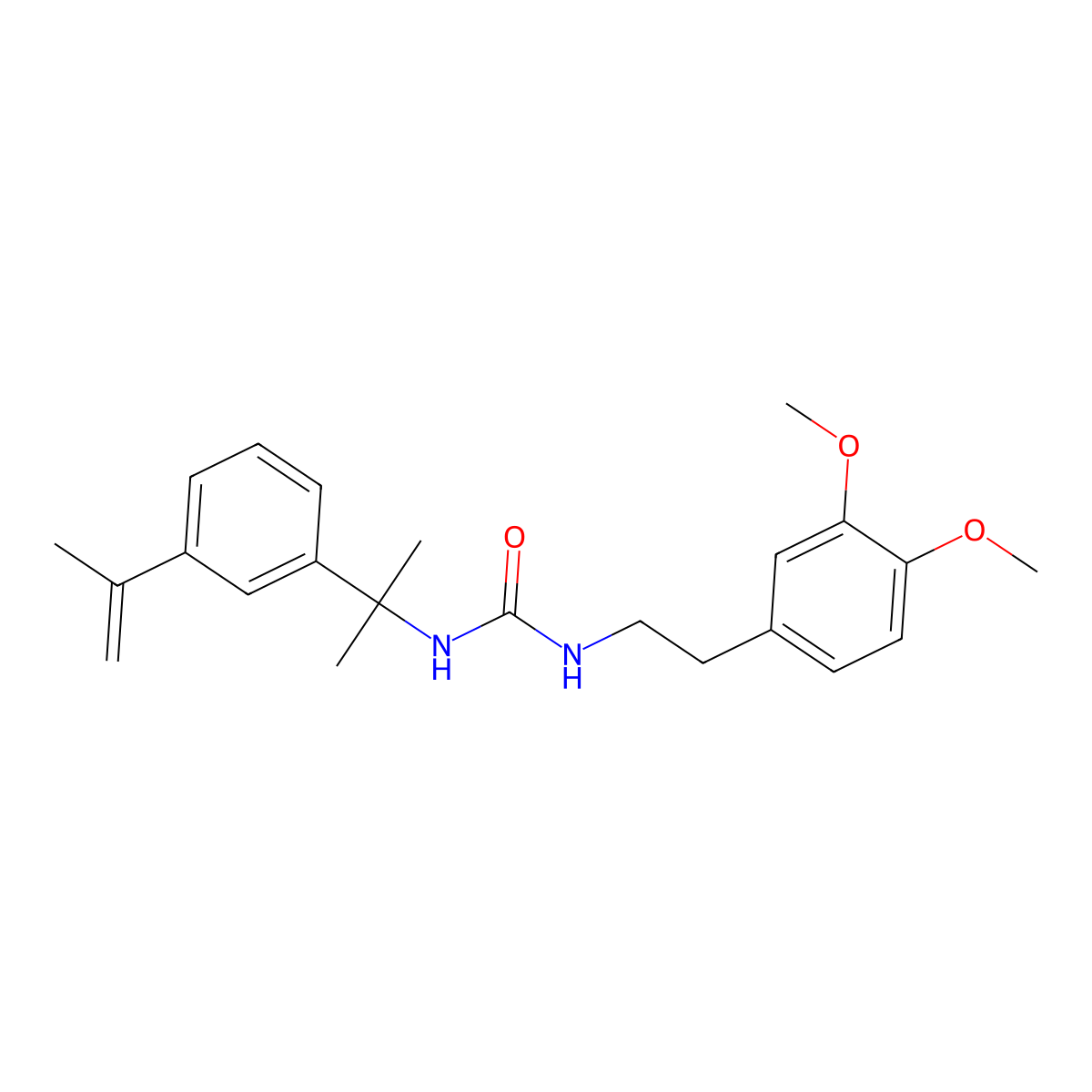 1-[2-(3,4-Dimethoxyphenyl)ethyl]-3-[2-(3-prop-1-en-2-ylphenyl)propan-2-yl]urea molecular structure, CAS 333440-07-6