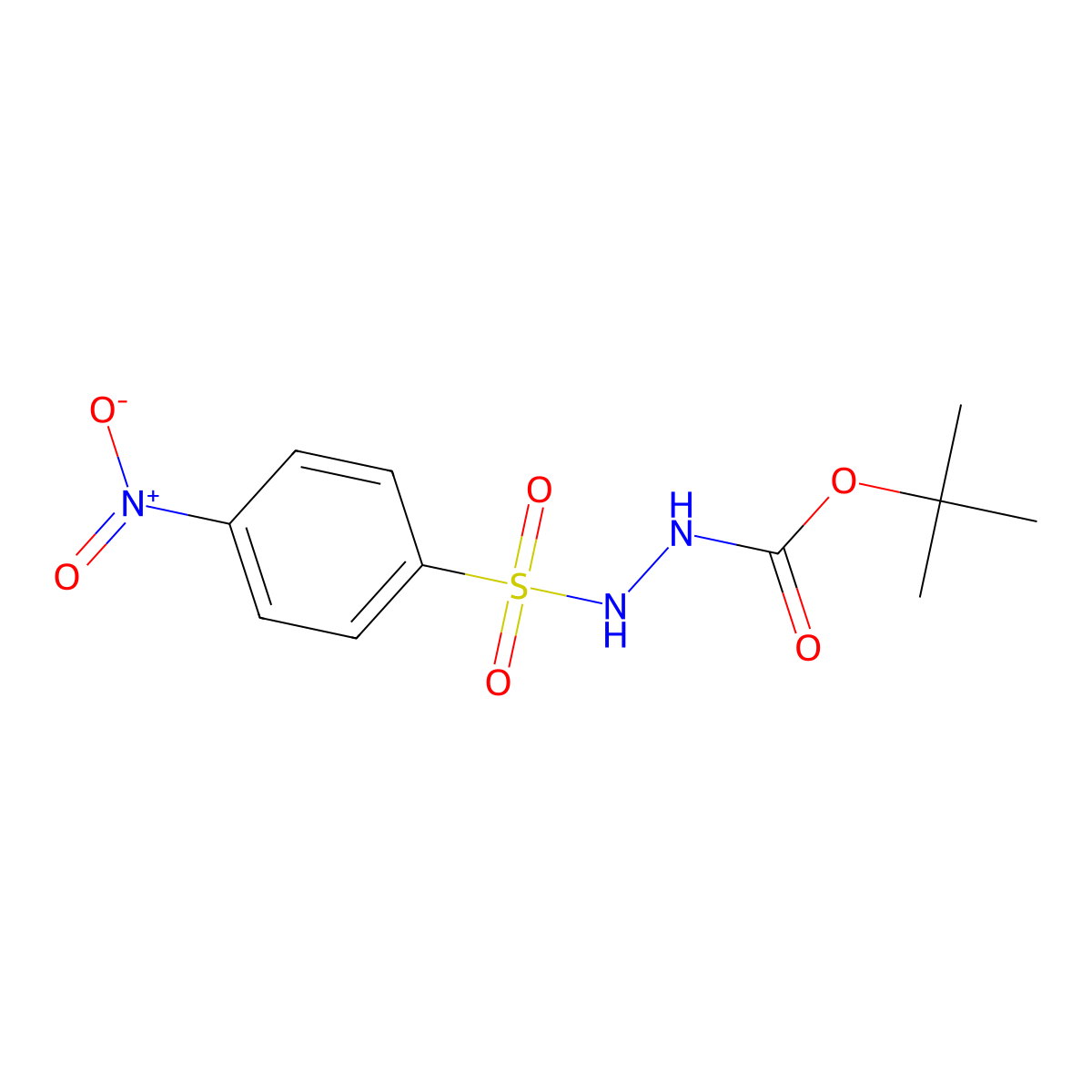 1-Boc-2-(4-nitrobenzenesulfonyl)hydrazine molecular structure, CAS 333440-71-4