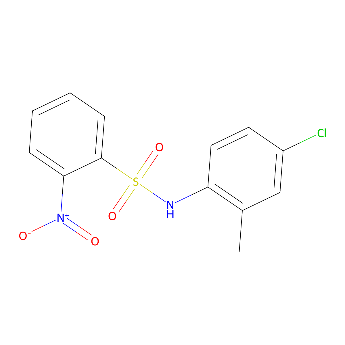 N-(4-chloro-2-methylphenyl)-2-nitrobenzenesulfonamide molecular structure, CAS 333440-79-2