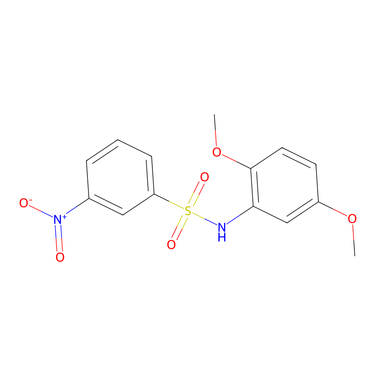 N-(2,5-dimethoxyphenyl)-3-nitrobenzenesulfonamide molecular structure, CAS 333440-84-9