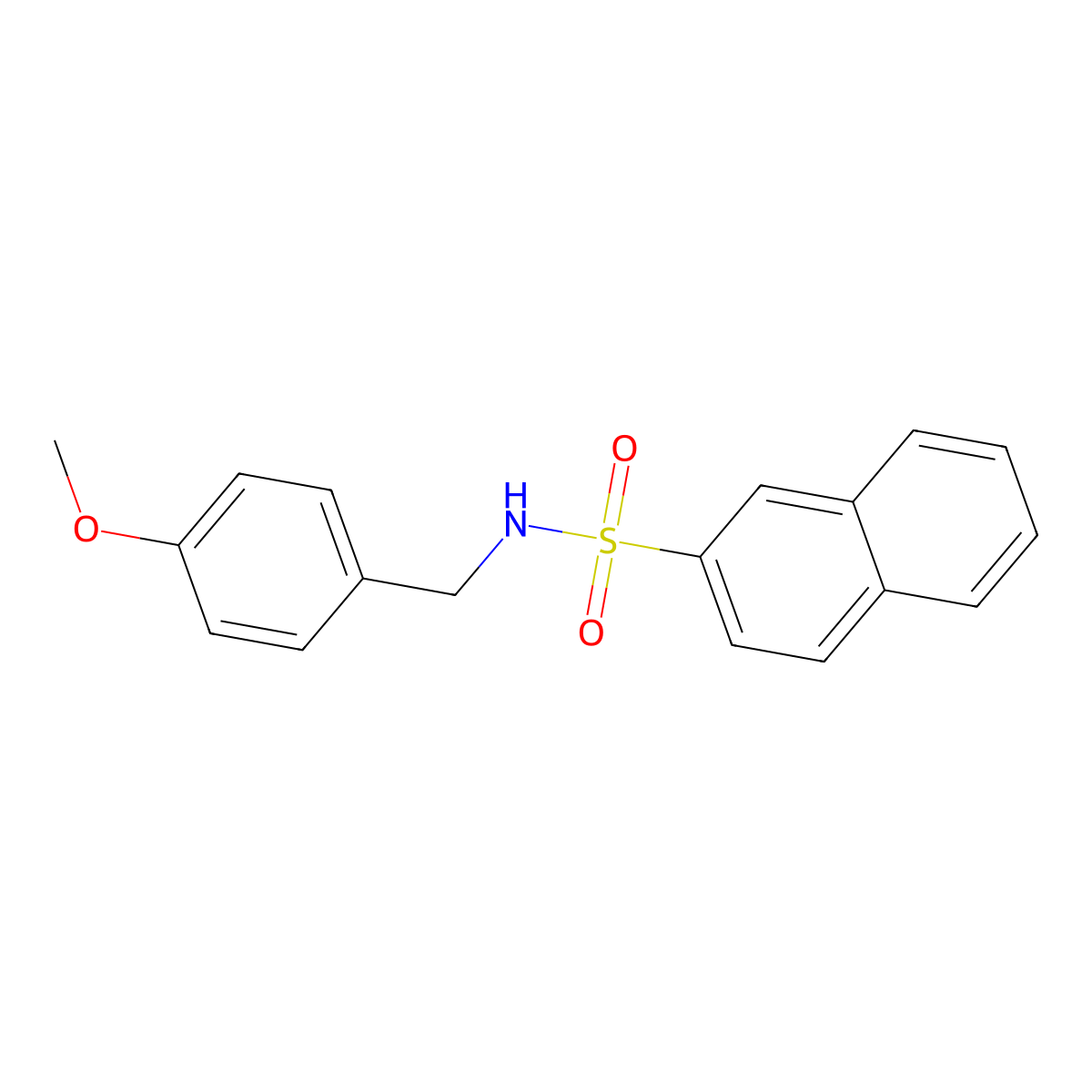 N-(4-Methoxybenzyl)-2-naphthalenesulfonamide molecular structure, CAS 333440-91-8