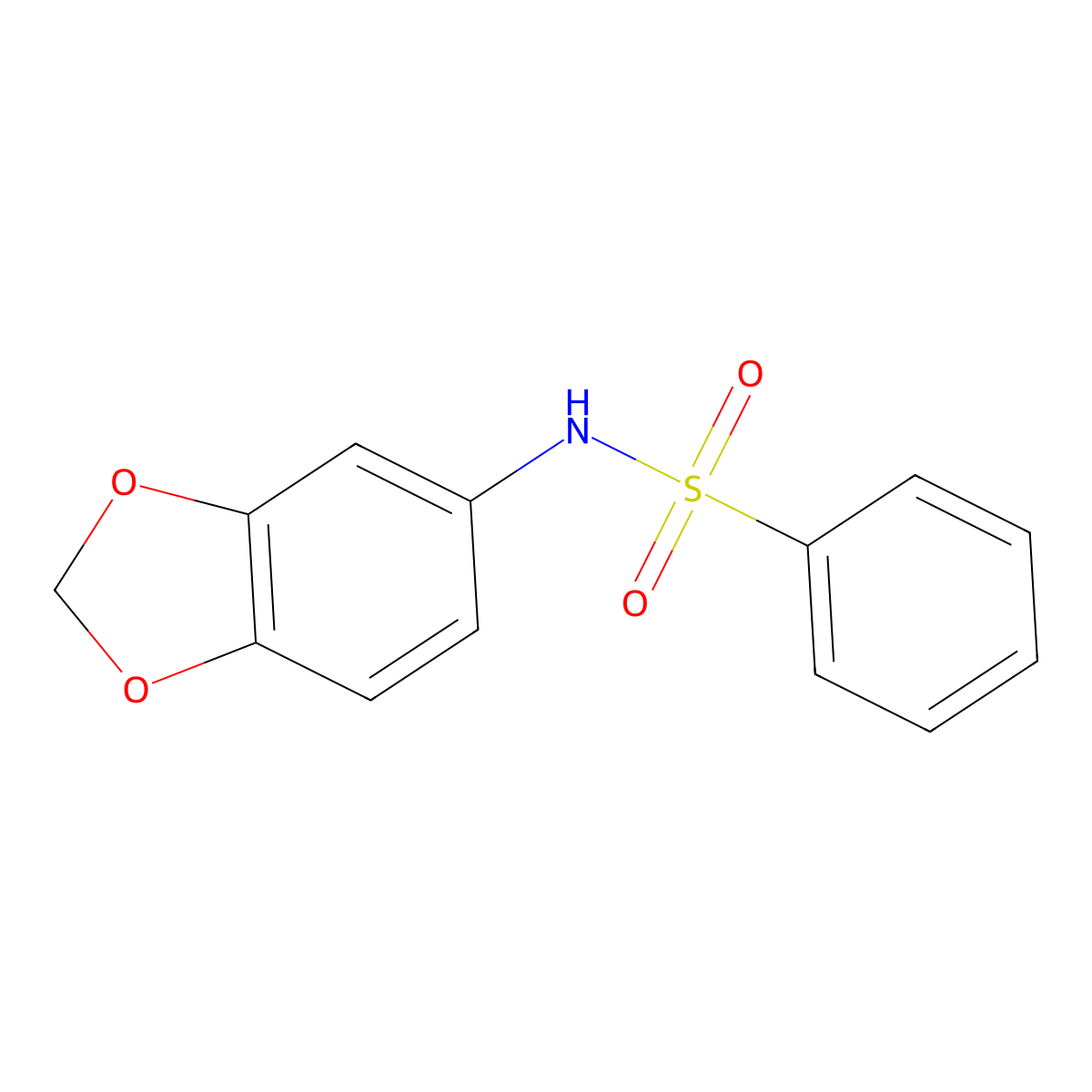 N-(Benzo[d][1,3]dioxol-5-yl)benzenesulfonamide molecular structure, CAS 333441-11-5