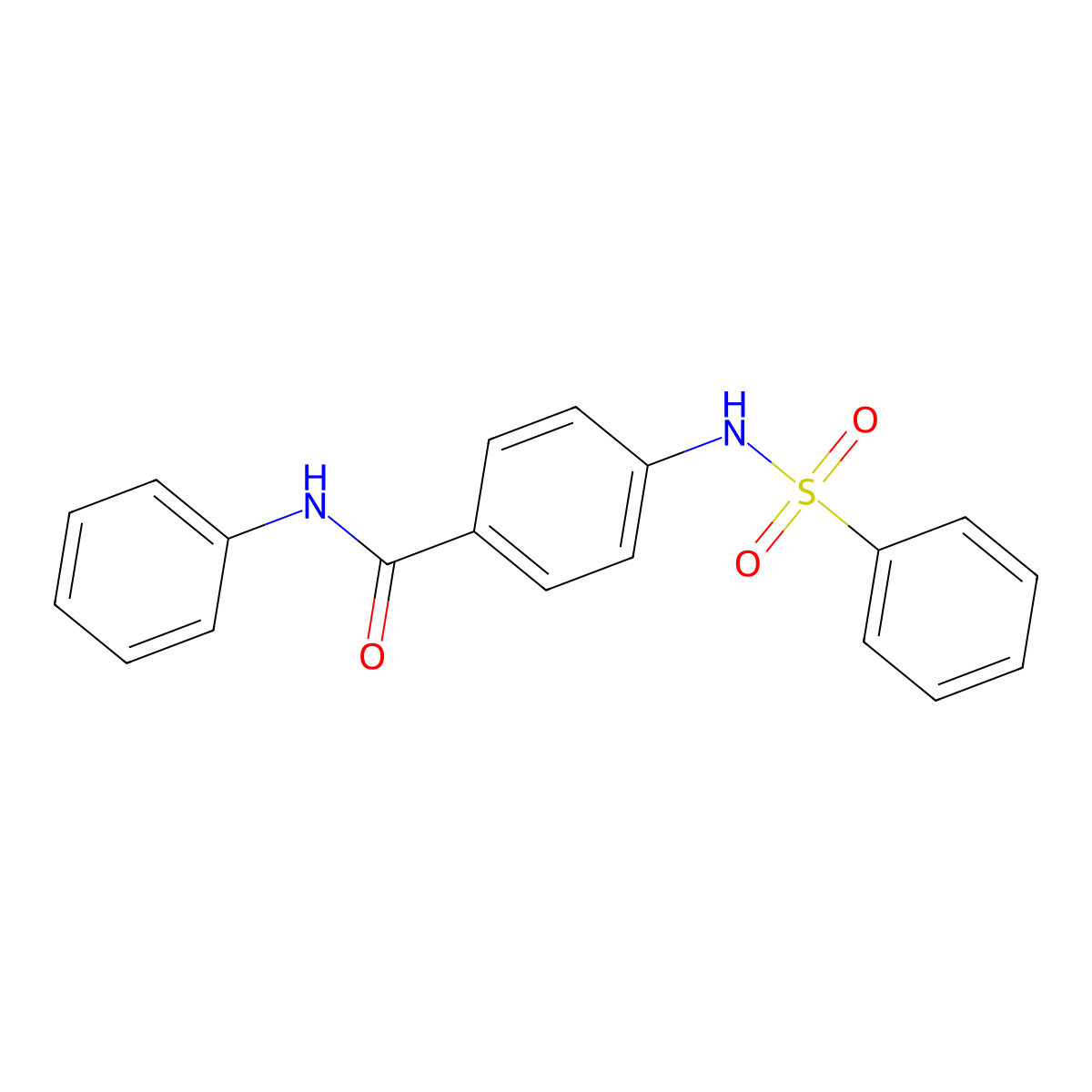 N-phenyl-4-(phenylsulfonamido)benzamide molecular structure, CAS 333441-43-3