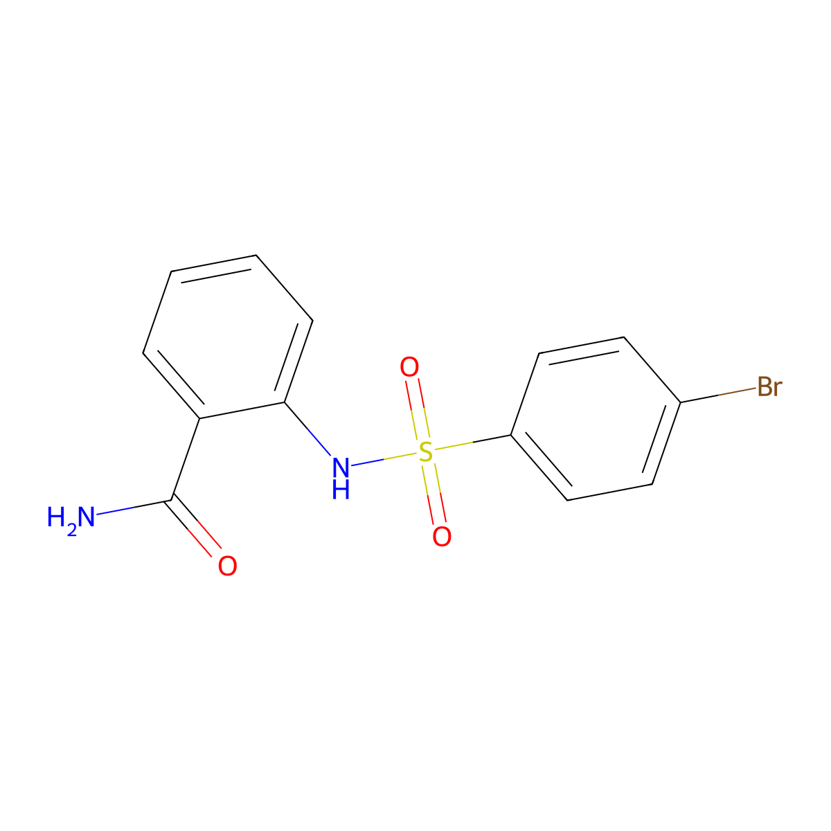2-{[(4-Bromophenyl)sulfonyl]amino}benzamide molecular structure, CAS 333441-46-6