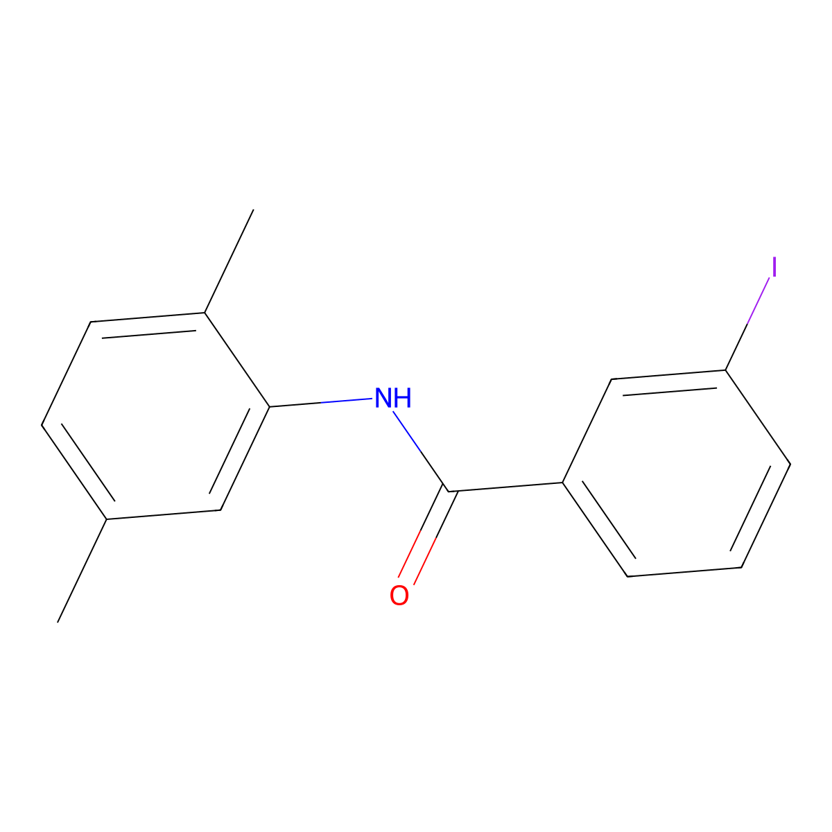 N-(2,5-dimethylphenyl)-3-iodobenzamide molecular structure, CAS 333441-53-5