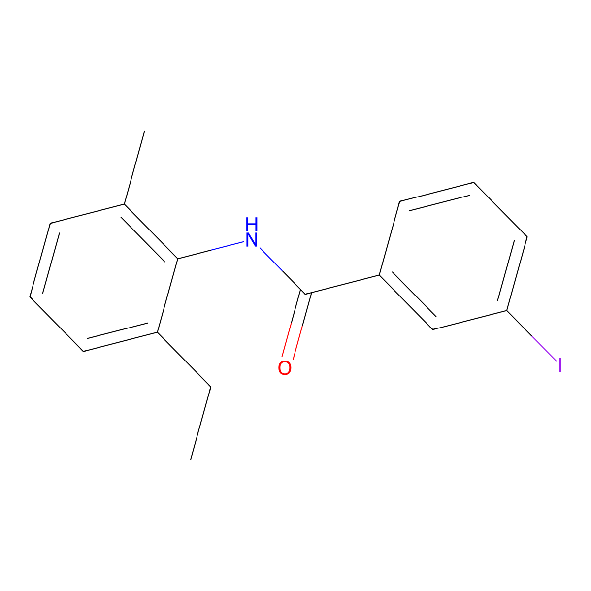 N-(2-ethyl-6-methylphenyl)-3-iodobenzamide molecular structure, CAS 333441-54-6
