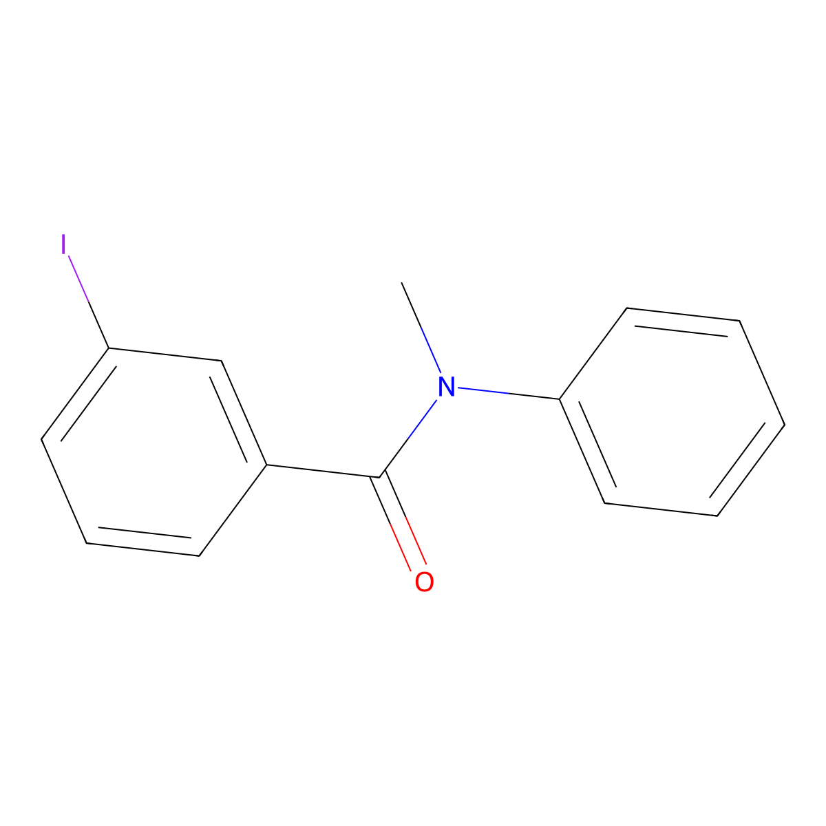3-iodo-N-methyl-N-phenylbenzamide molecular structure, CAS 333441-57-9
