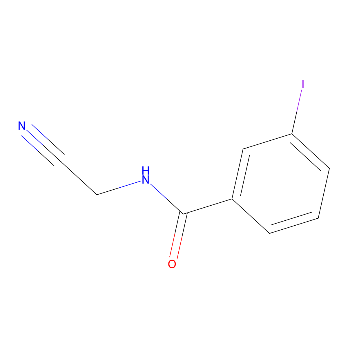 N-(cyanomethyl)-3-iodobenzamide molecular structure, CAS 333441-62-6