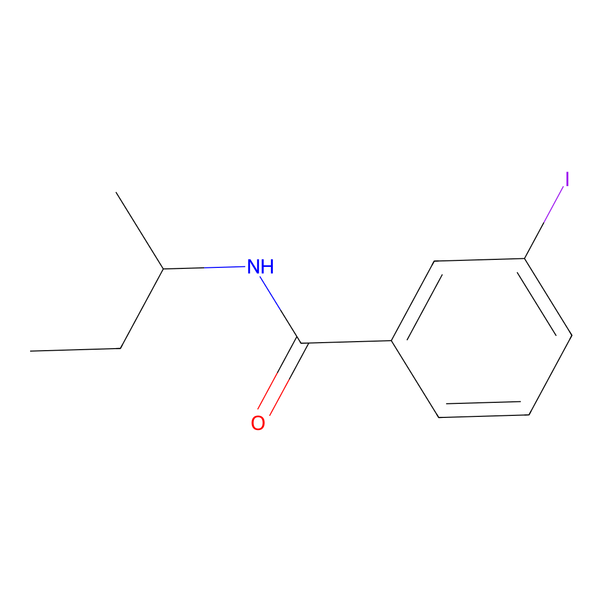 N-(butan-2-yl)-3-iodobenzamide molecular structure, CAS 333441-63-7