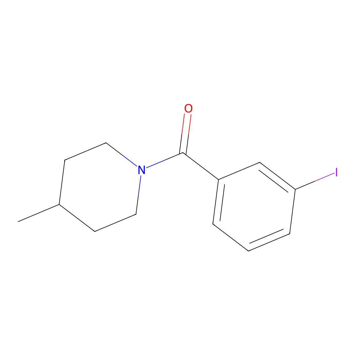 1-(3-Iodobenzoyl)-4-methylpiperidine molecular structure, CAS 333441-70-6