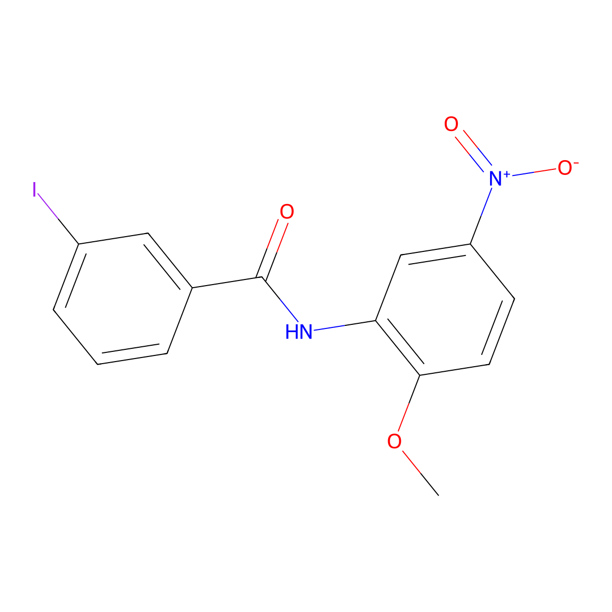 3-iodo-N-(2-methoxy-5-nitrophenyl)benzamide molecular structure, CAS 333441-73-9