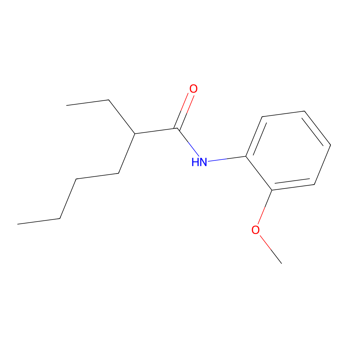 2-ethyl-N-(2-methoxyphenyl)hexanamide molecular structure, CAS 333441-89-7