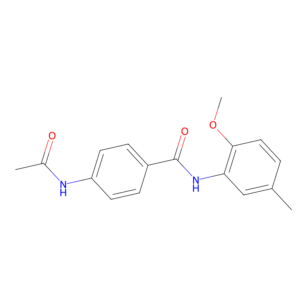 4-acetamido-N-(2-methoxy-5-methylphenyl)benzamide molecular structure, CAS 333442-10-7