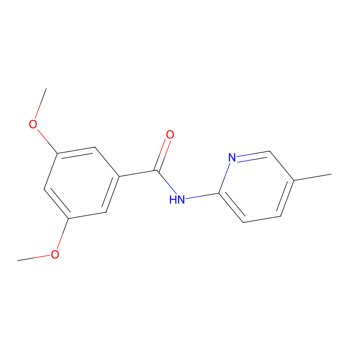 3,5-dimethoxy-N-(5-methylpyridin-2-yl)benzamide molecular structure, CAS 333442-19-6
