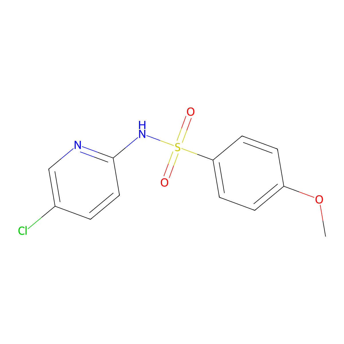 N-(5-chloropyridin-2-yl)-4-methoxybenzenesulfonamide molecular structure, CAS 333442-20-9