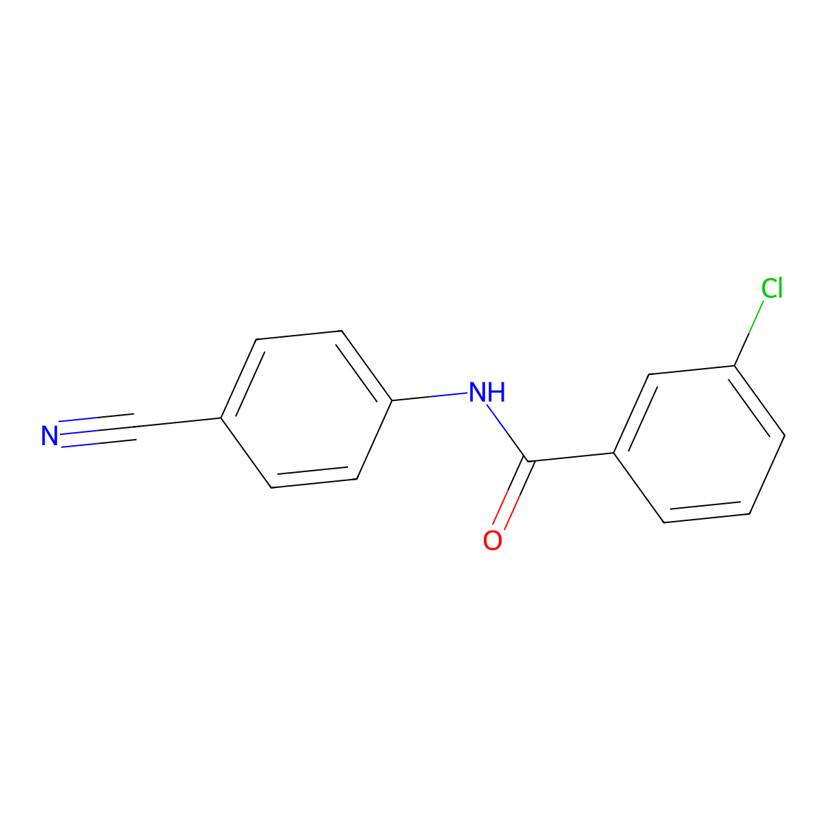 3-chloro-N-(4-cyanophenyl)benzamide molecular structure, CAS 333442-26-5
