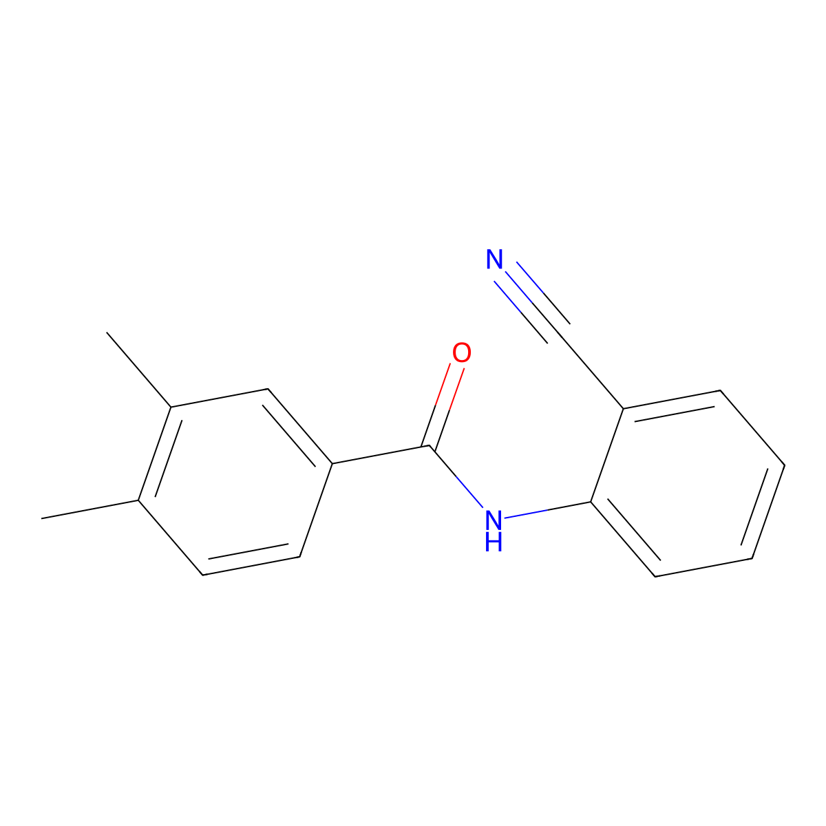 N-(2-cyanophenyl)-3,4-dimethylbenzamide molecular structure, CAS 333442-30-1