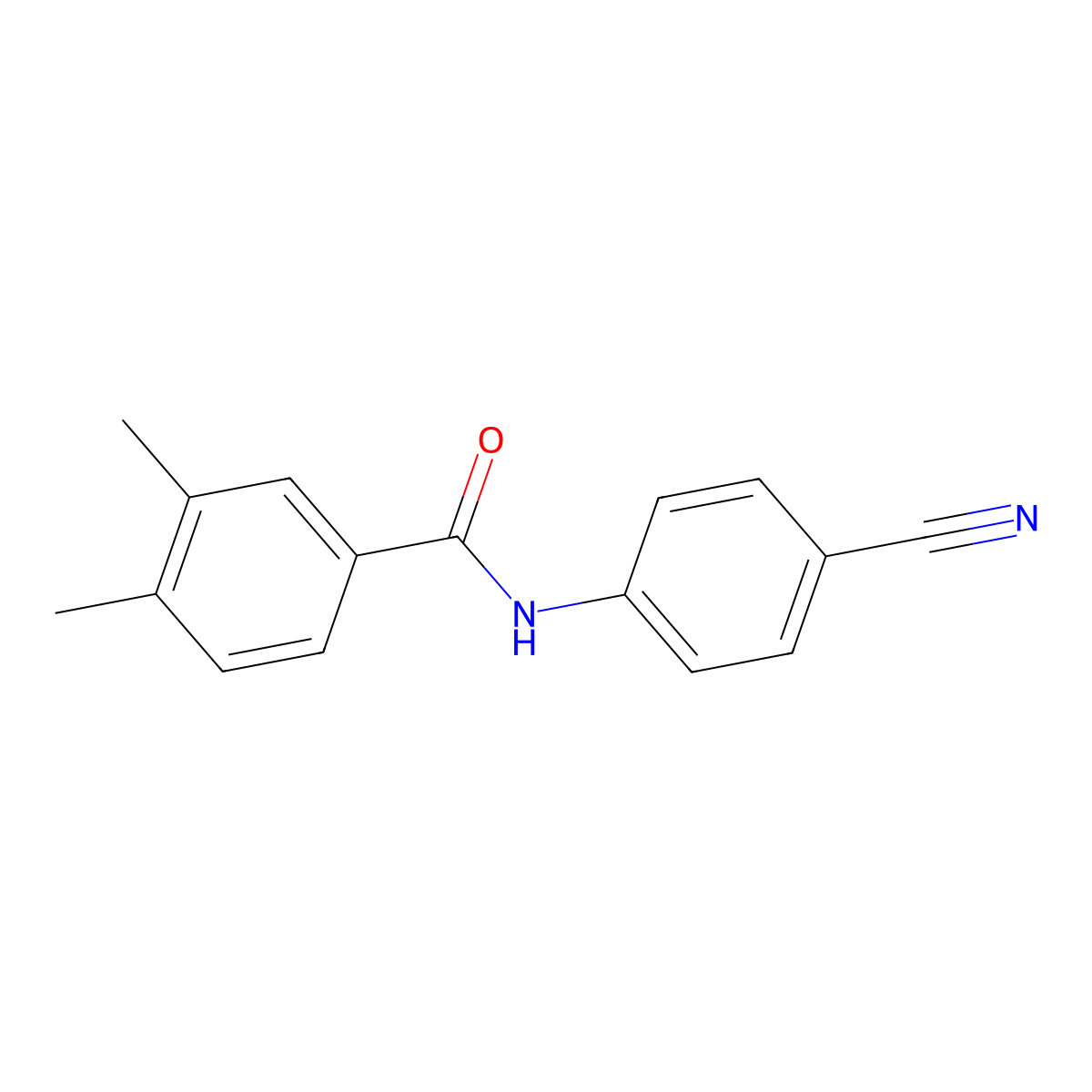 N-(4-cyanophenyl)-3,4-dimethylbenzamide molecular structure, CAS 333442-37-8