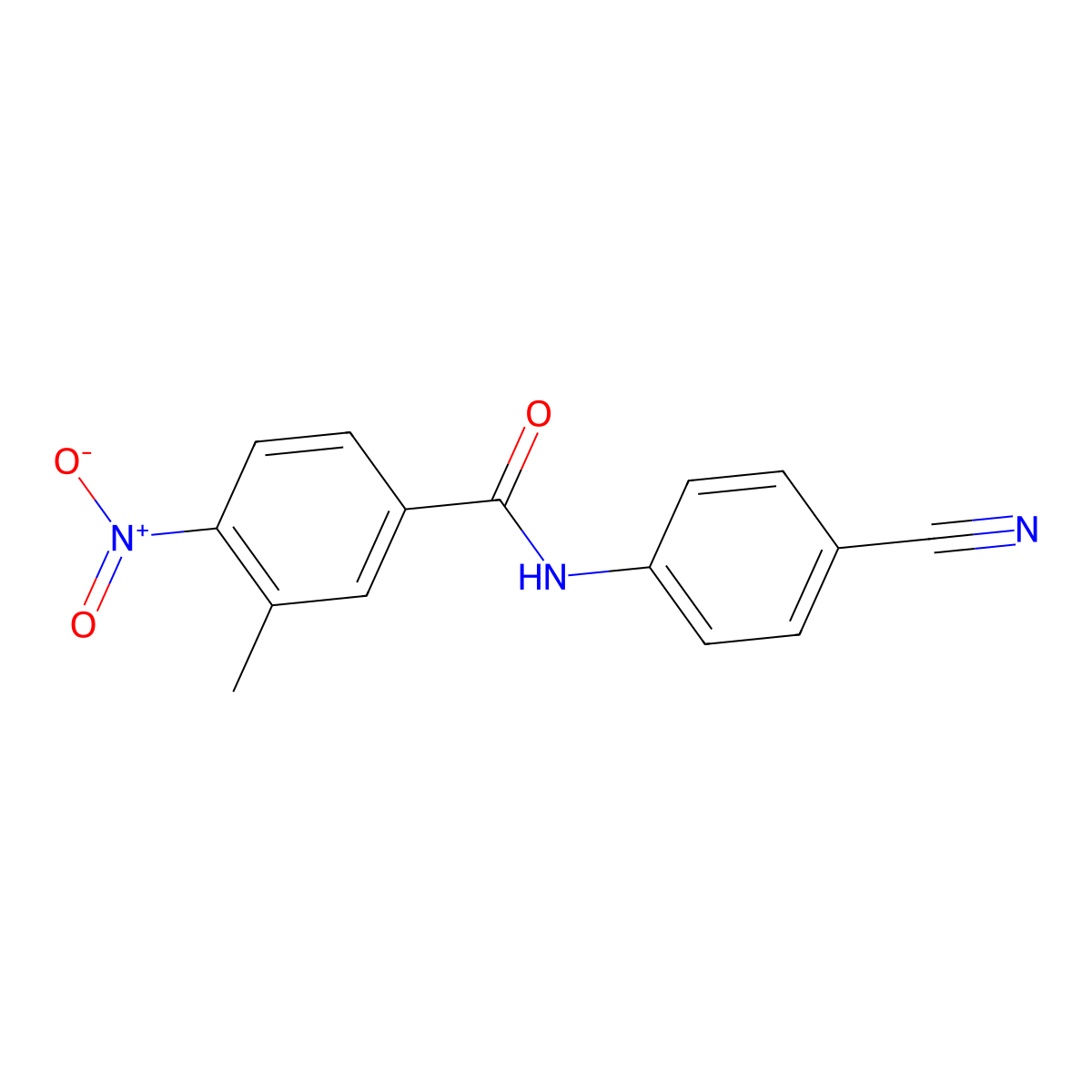 N-(4-cyanophenyl)-3-methyl-4-nitrobenzamide molecular structure, CAS 333442-38-9