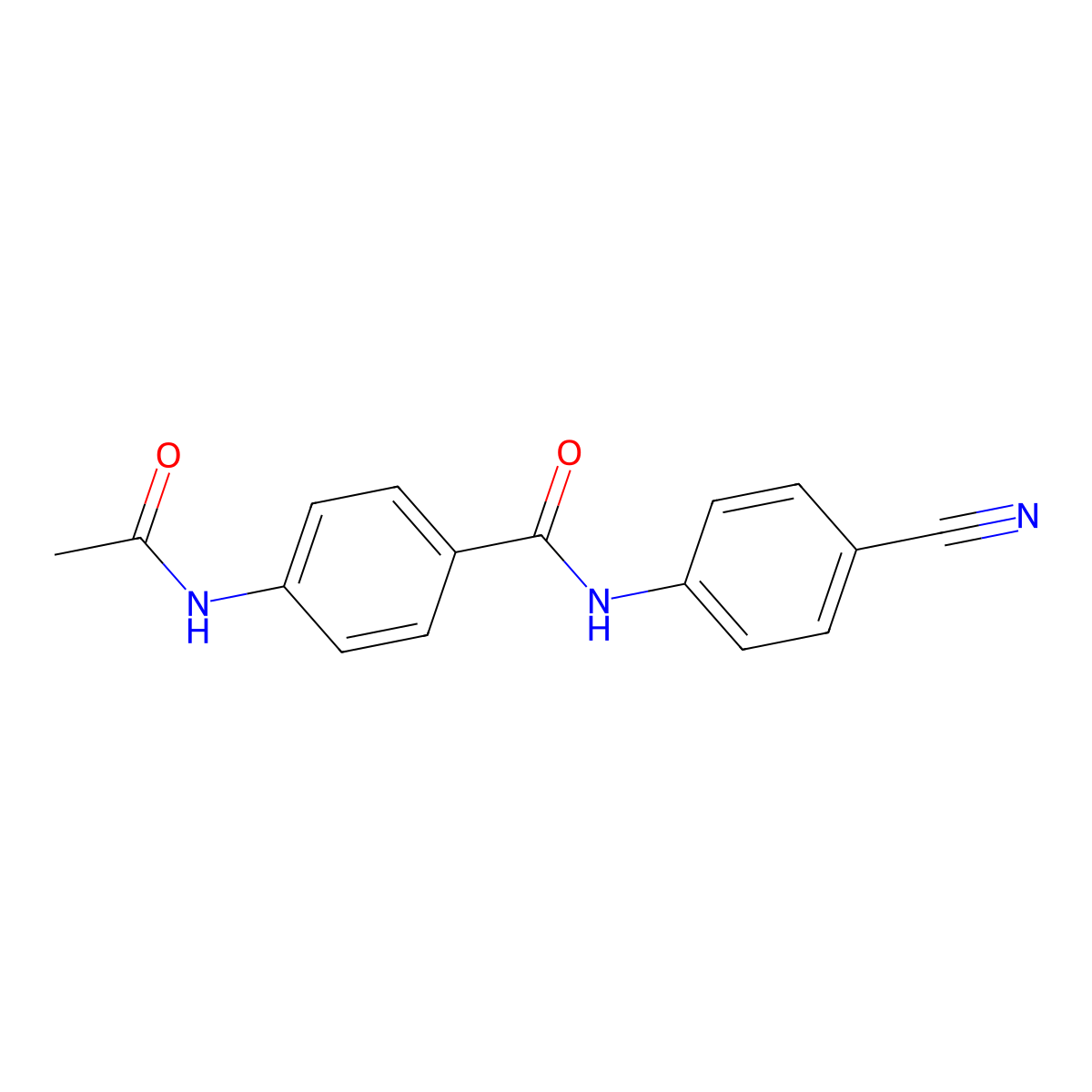 4-acetamido-N-(4-cyanophenyl)benzamide molecular structure, CAS 333442-39-0