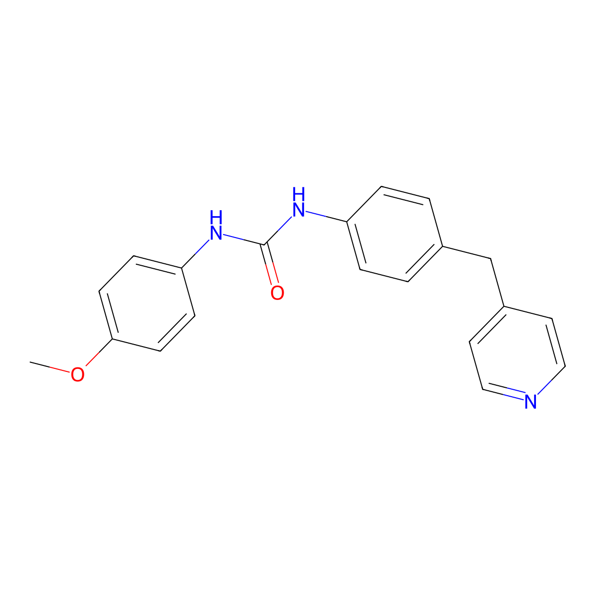 1-(4-Methoxyphenyl)-3-[4-(pyridin-4-ylmethyl)phenyl]urea molecular structure, CAS 333442-68-5