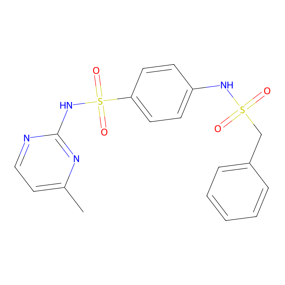 4-(benzylsulfonylamino)-N-(4-methylpyrimidin-2-yl)benzenesulfonamide molecular structure, CAS 333443-03-1