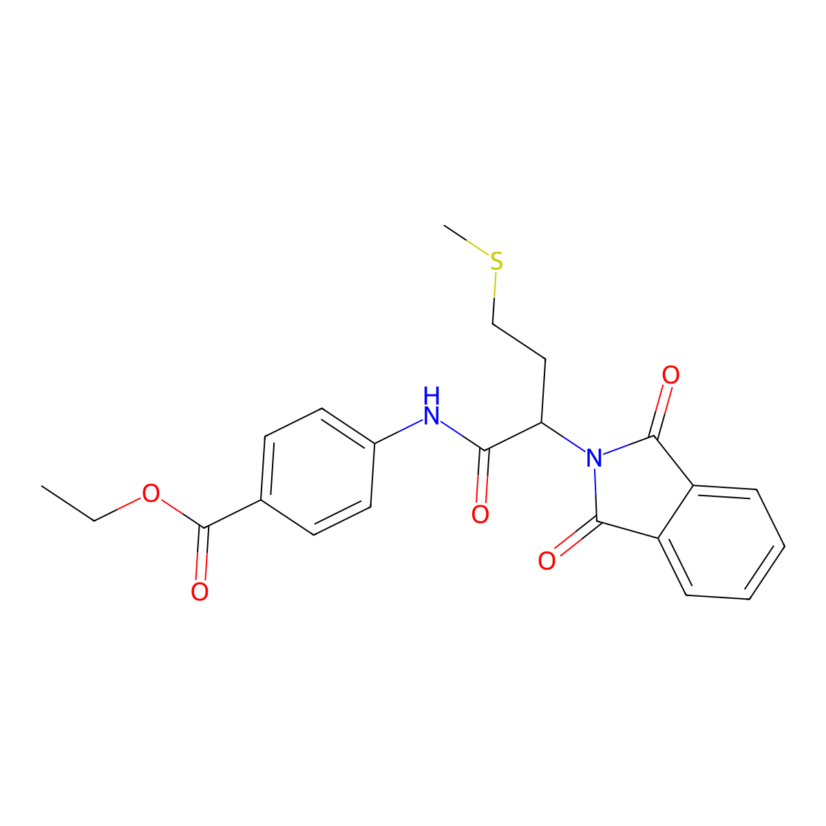 ethyl 4-{[2-(1,3-dioxo-1,3-dihydro-2H-isoindol-2-yl)-4-(methylsulfanyl)butanoyl]amino}benzoate molecular structure, CAS 333443-73-5