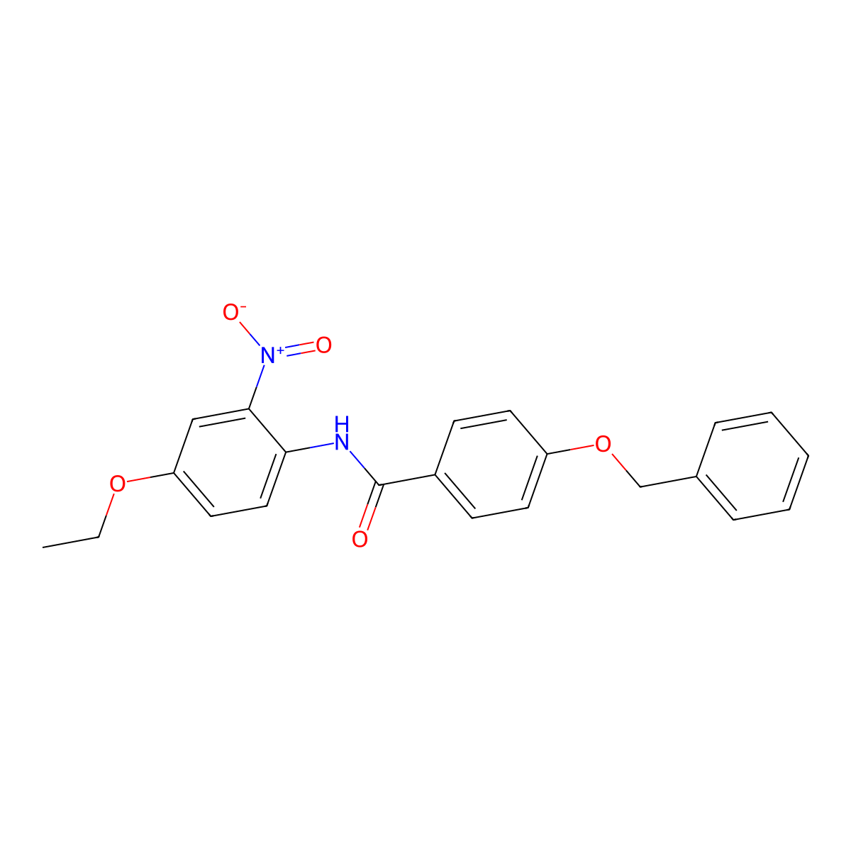 4-(benzyloxy)-N-{4-ethoxy-2-nitrophenyl}benzamide molecular structure, CAS 333443-96-2