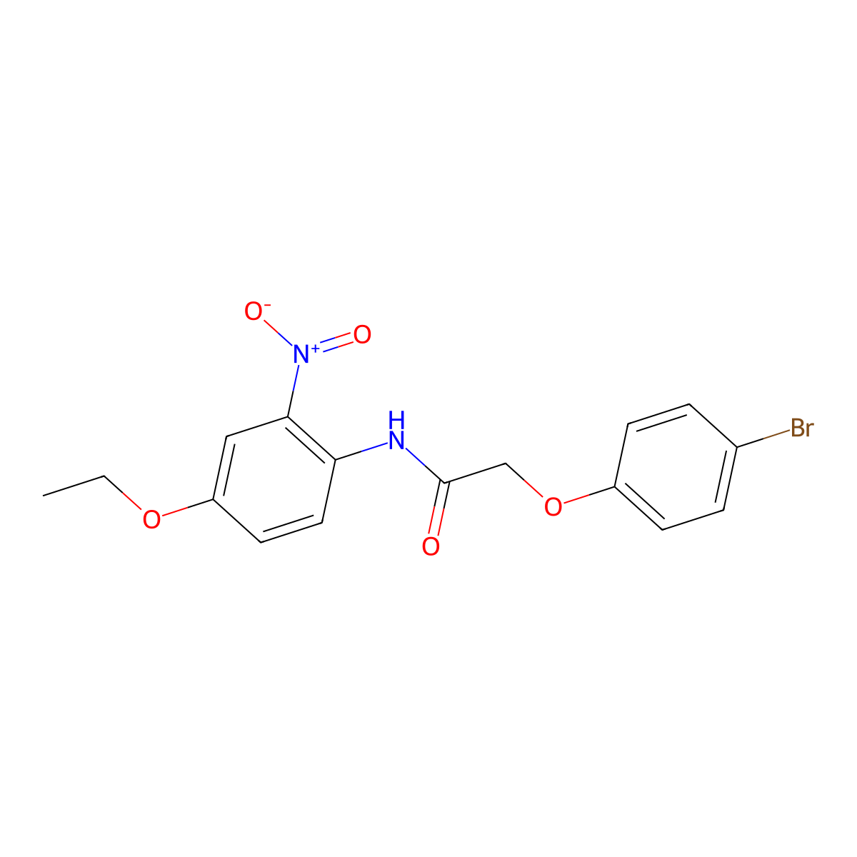 2-(4-bromophenoxy)-N-{4-ethoxy-2-nitrophenyl}acetamide molecular structure, CAS 333443-98-4
