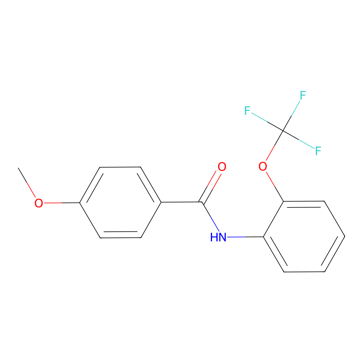 4-methoxy-N-[2-(trifluoromethoxy)phenyl]benzamide molecular structure, CAS 333444-02-3