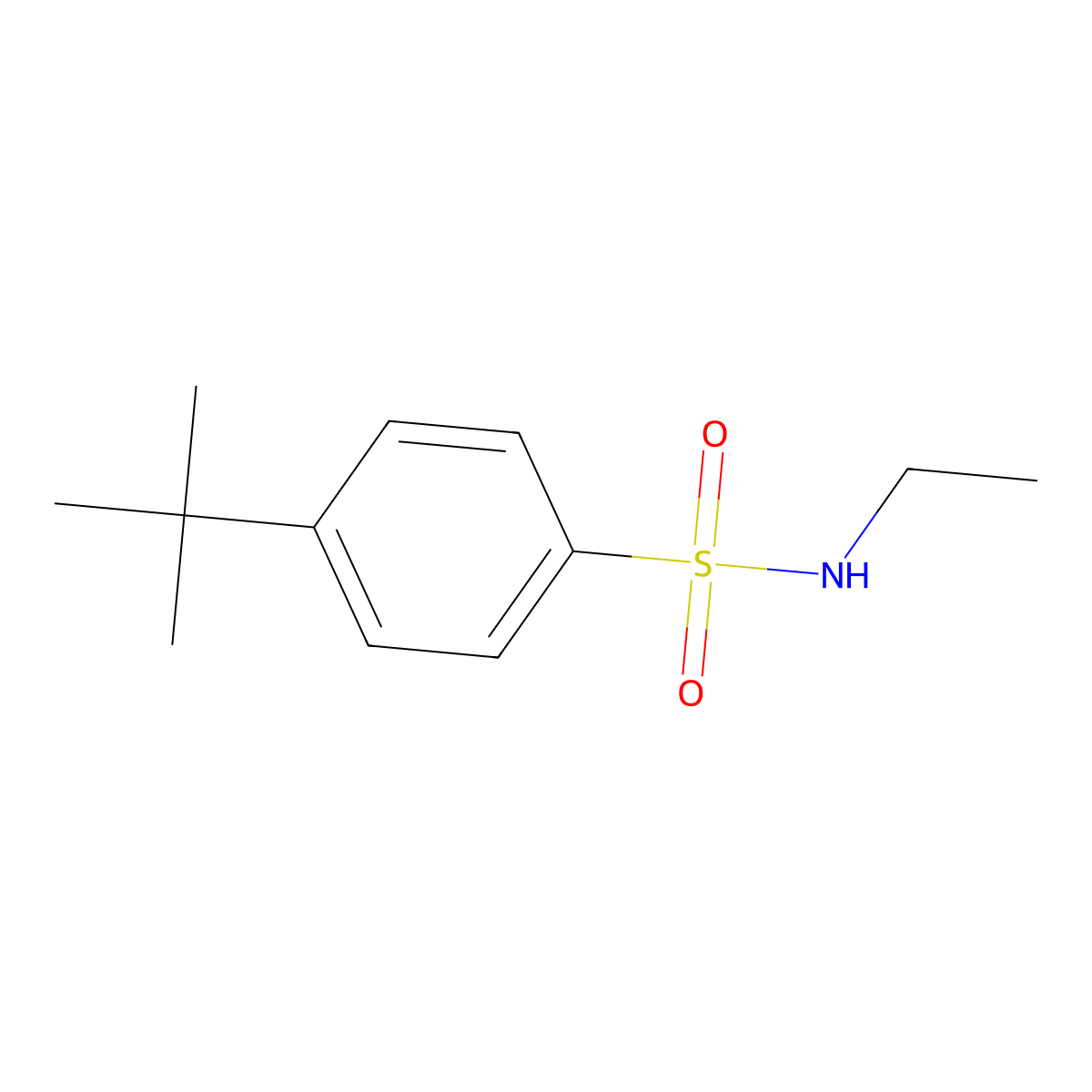 4-tert-butyl-N-ethylbenzenesulfonamide molecular structure, CAS 333444-27-2