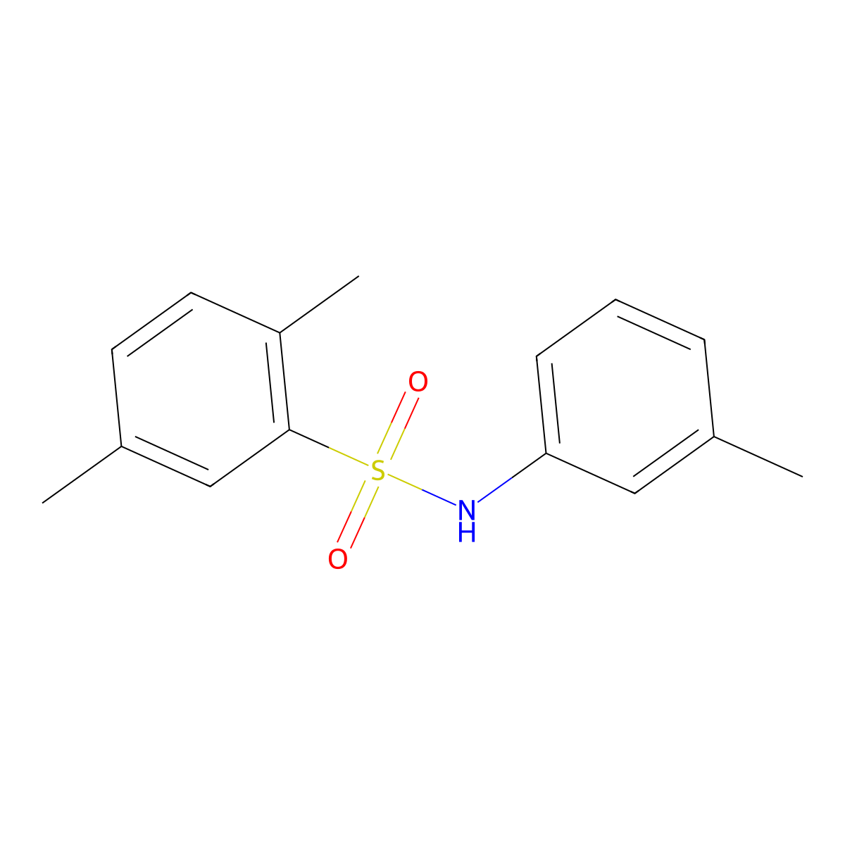2,5-dimethyl-N-(3-methylphenyl)benzenesulfonamide molecular structure, CAS 333444-31-8