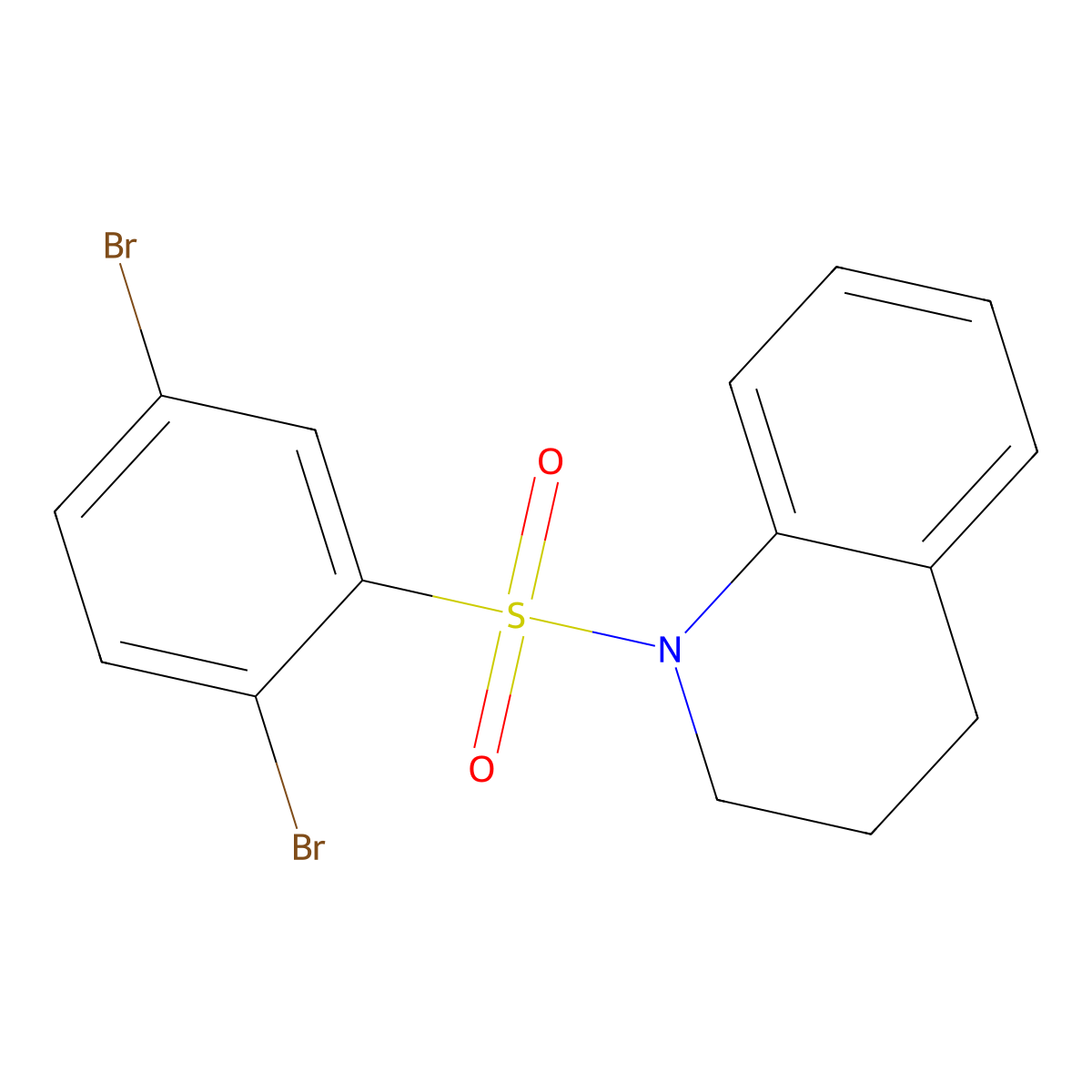 1-[(2,5-Dibromophenyl)sulfonyl]-1,2,3,4-tetrahydroquinoline molecular structure, CAS 333444-43-2