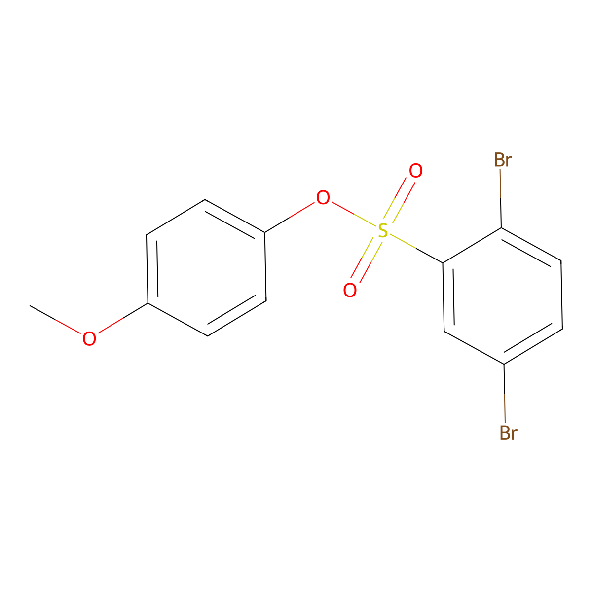 4-Methoxyphenyl 2,5-dibromobenzenesulfonate molecular structure, CAS 333444-44-3