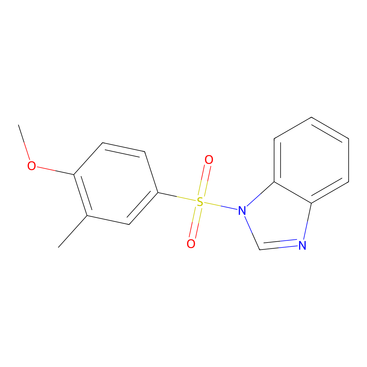 1-(4-Methoxy-3-methylphenyl)sulfonylbenzimidazole molecular structure, CAS 333444-45-4