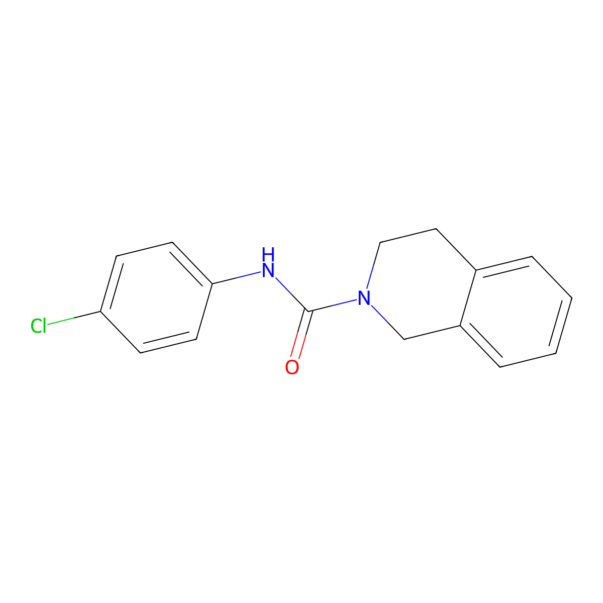 N-(4-chlorophenyl)-3,4-dihydroisoquinoline-2(1H)-carboxamide molecular structure, CAS 333444-56-7