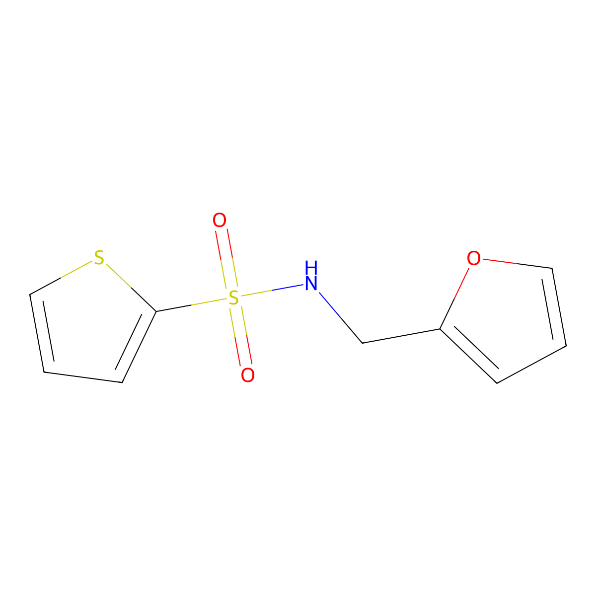 N-(furan-2-ylmethyl)thiophene-2-sulfonamide molecular structure, CAS 333445-88-8