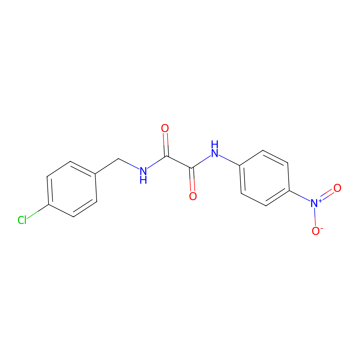 N-(4-chlorobenzyl)-N'-(4-nitrophenyl)ethanediamide molecular structure, CAS 333445-95-7