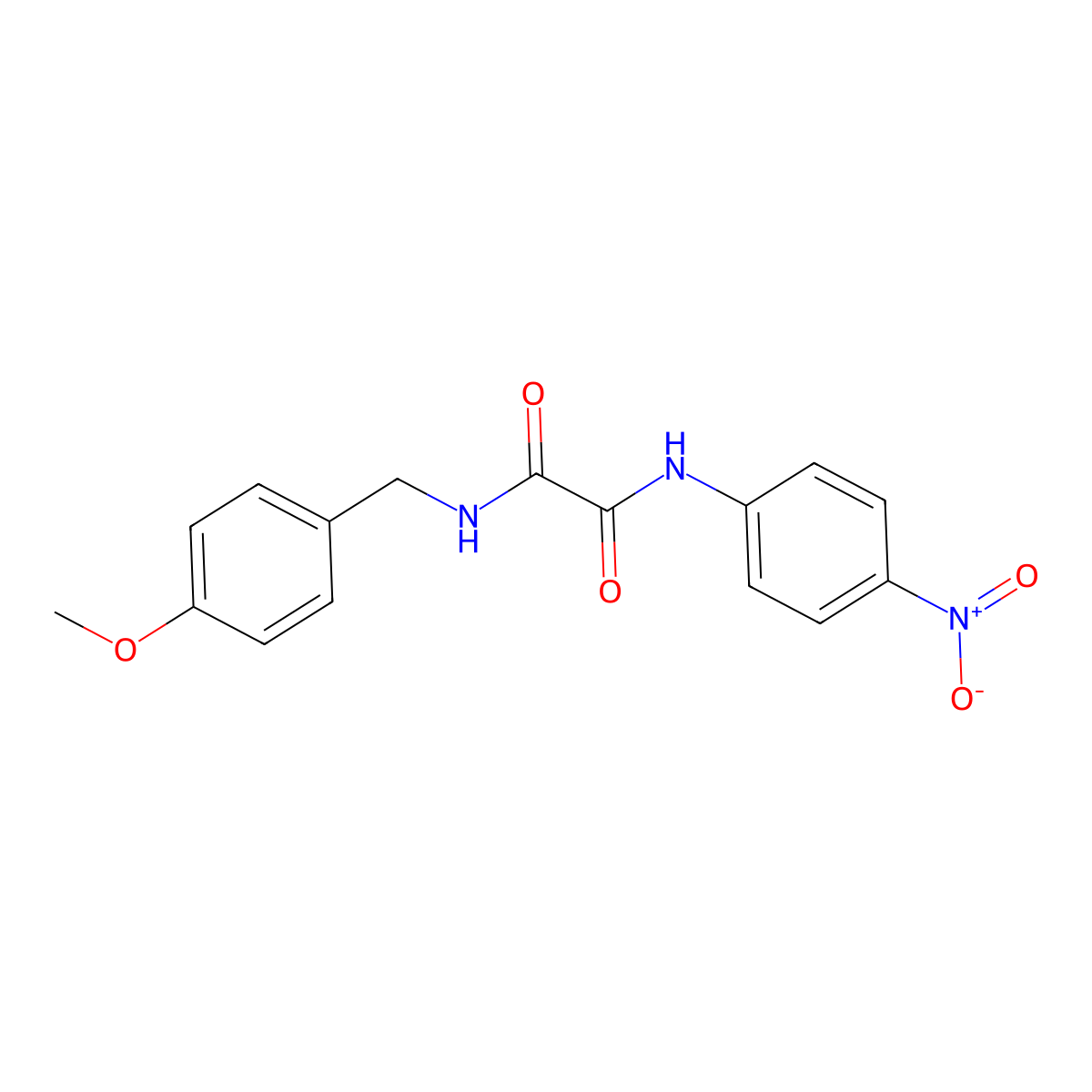 N-(4-methoxybenzyl)-N'-(4-nitrophenyl)ethanediamide molecular structure, CAS 333445-96-8