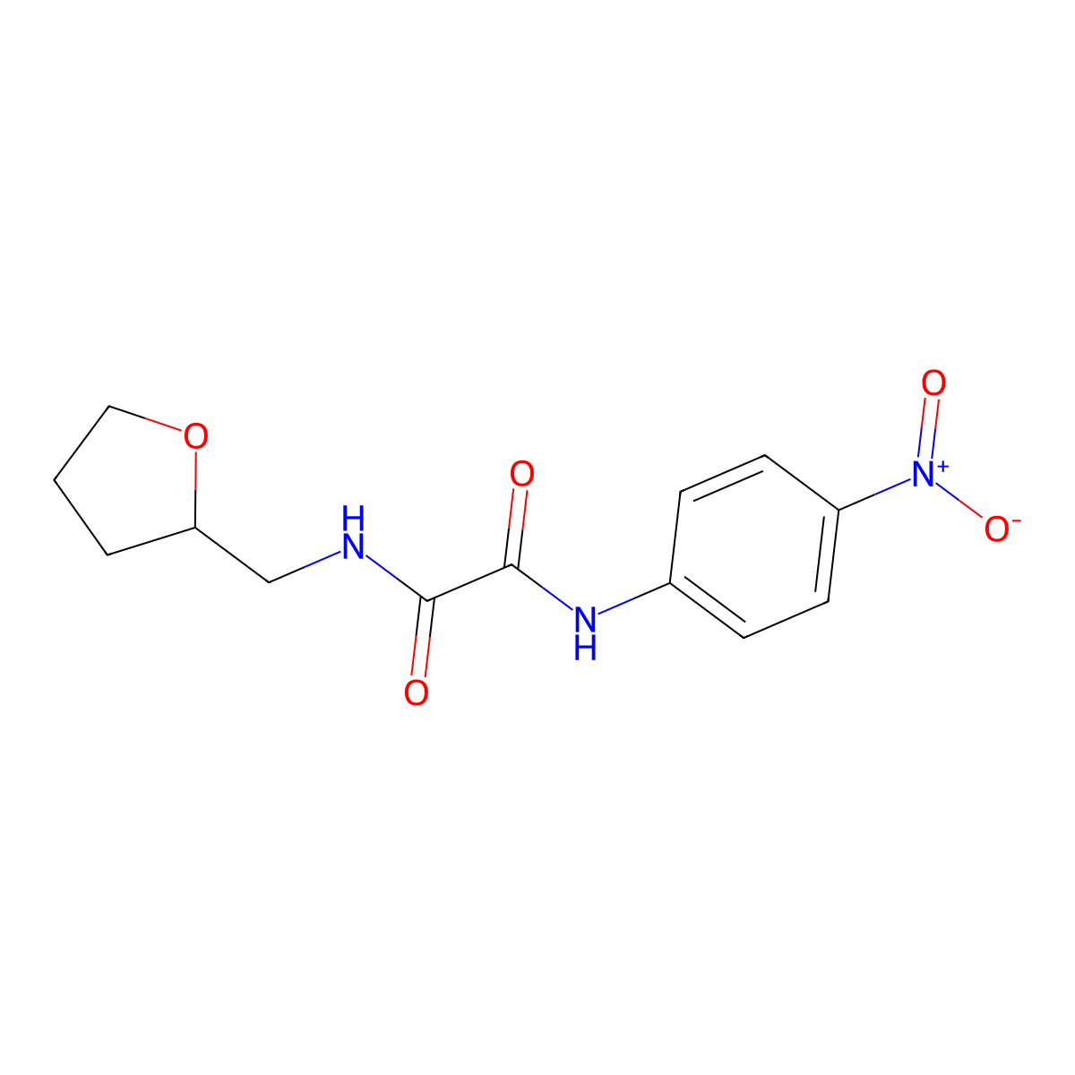 N'-(4-nitrophenyl)-N-(oxolan-2-ylmethyl)oxamide molecular structure, CAS 333445-97-9