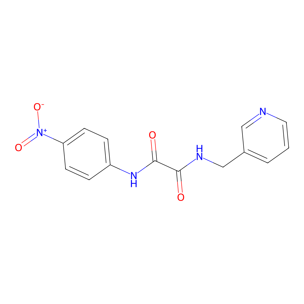 N'-(4-nitrophenyl)-N-(pyridin-3-ylmethyl)oxamide molecular structure, CAS 333445-99-1