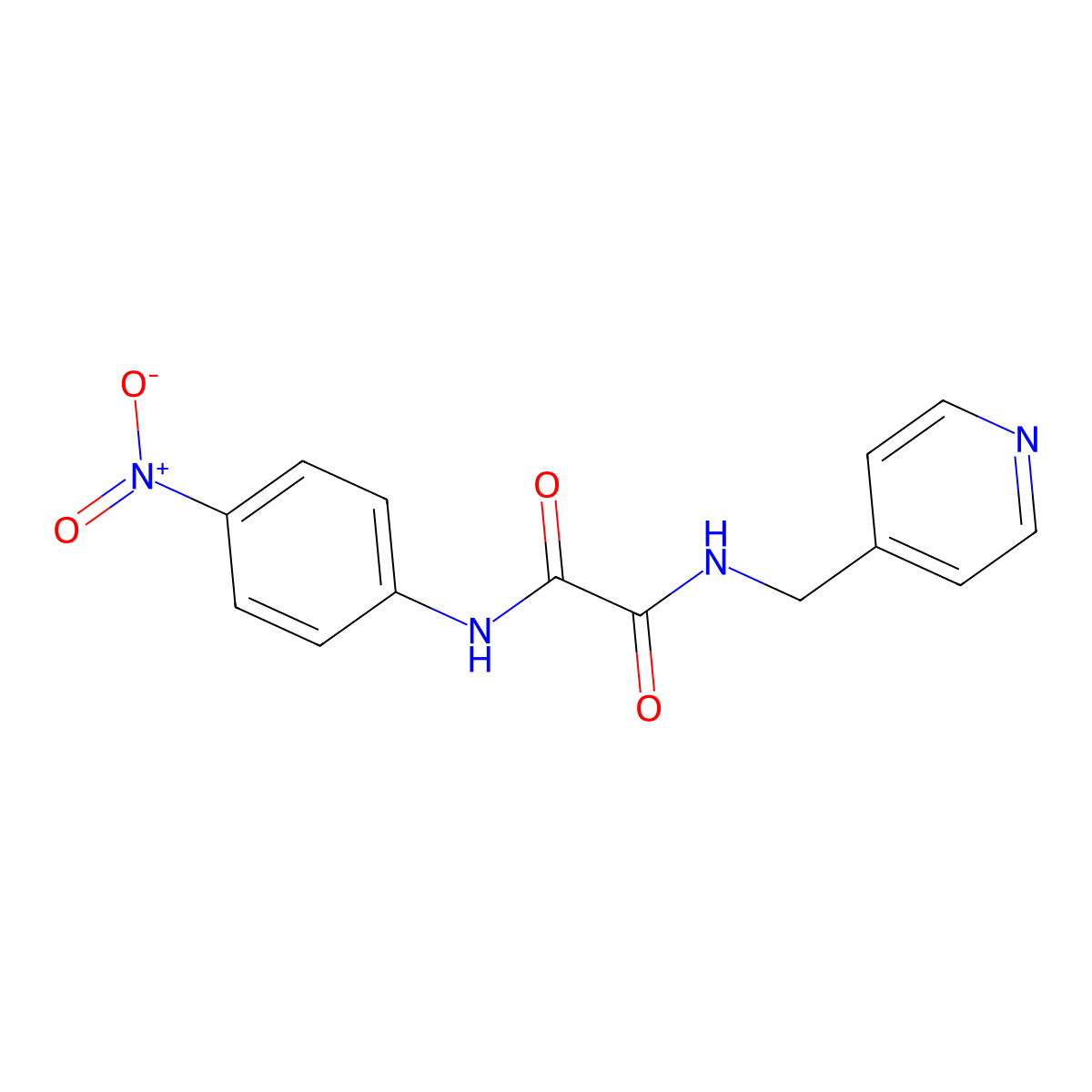 N'-(4-nitrophenyl)-N-(pyridin-4-ylmethyl)oxamide molecular structure, CAS 333446-00-7