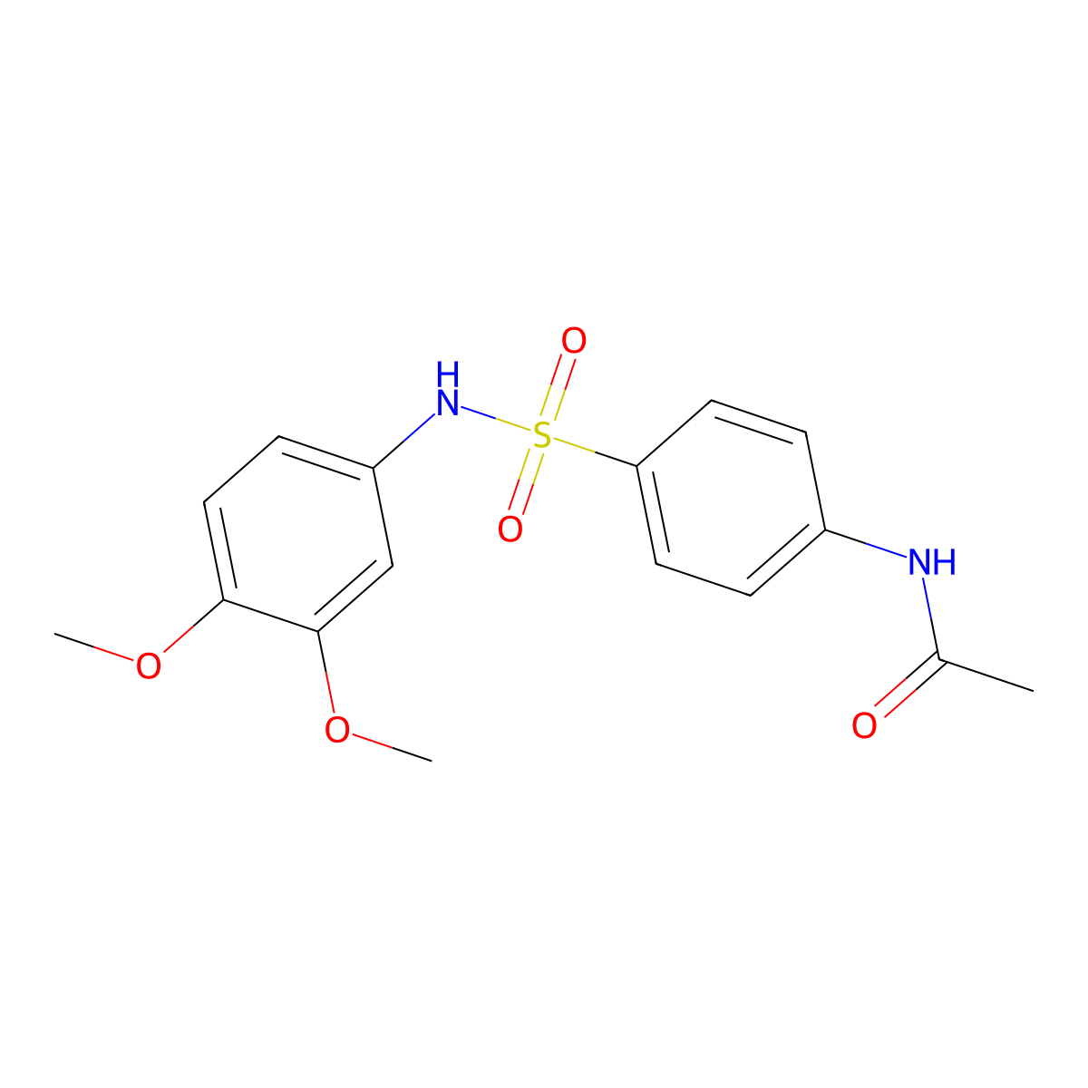 N-[4-[(3,4-dimethoxyphenyl)sulfamoyl]phenyl]acetamide molecular structure, CAS 333446-32-5
