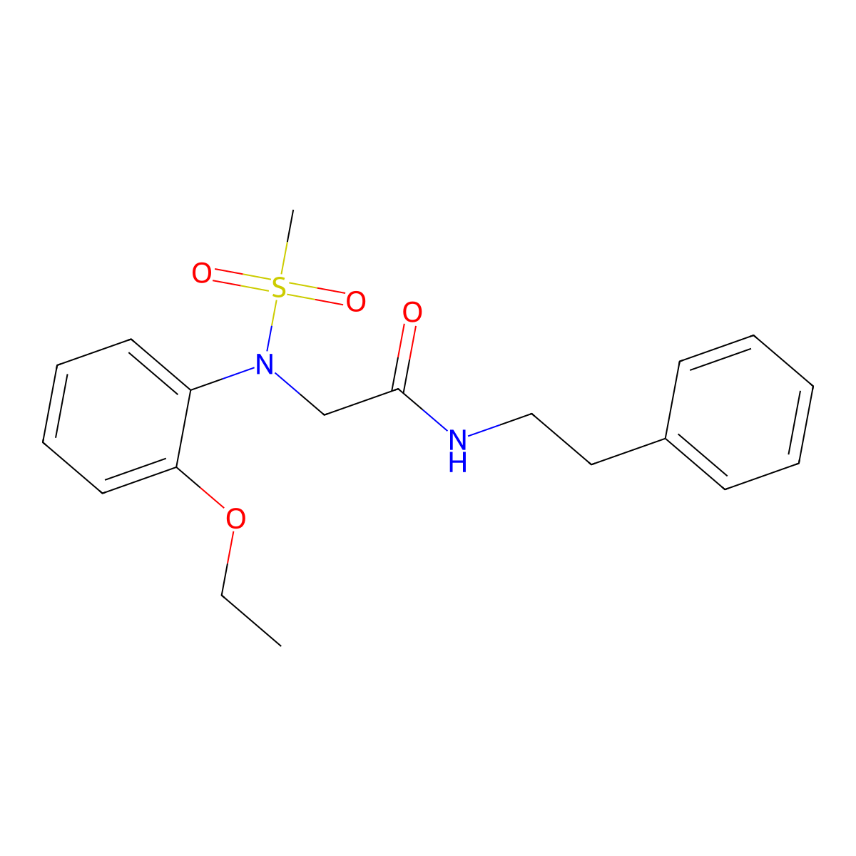 2-[2-ethoxy(methylsulfonyl)anilino]-N-(2-phenylethyl)acetamide molecular structure, CAS 333446-53-0