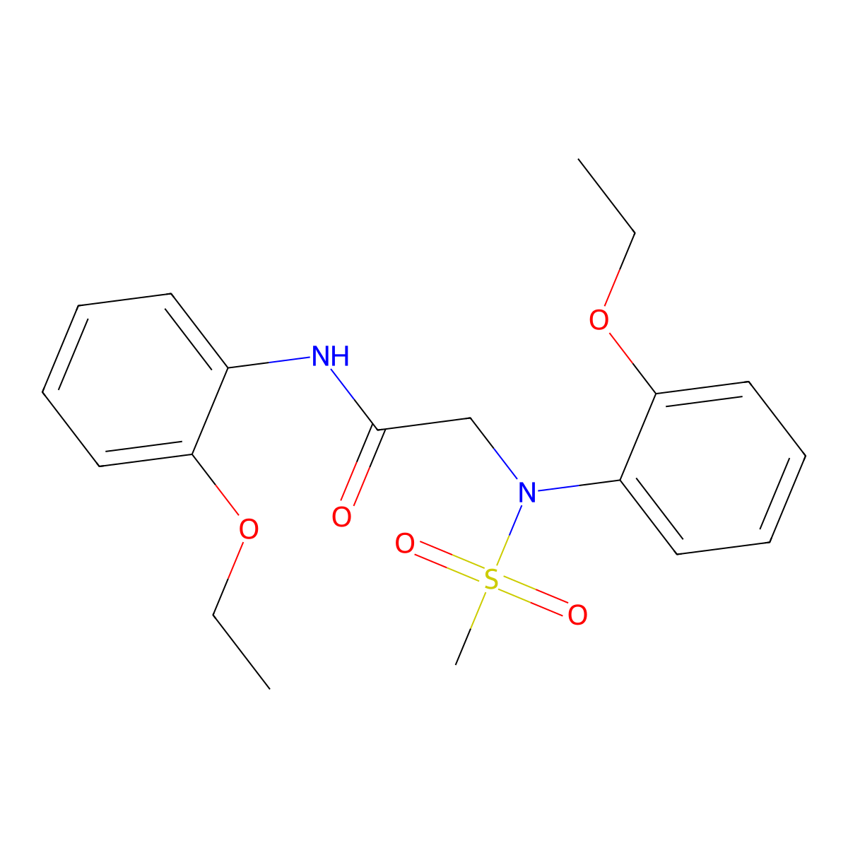 2-(2-ethoxy-N-methylsulfonylanilino)-N-(2-ethoxyphenyl)acetamide molecular structure, CAS 333446-62-1