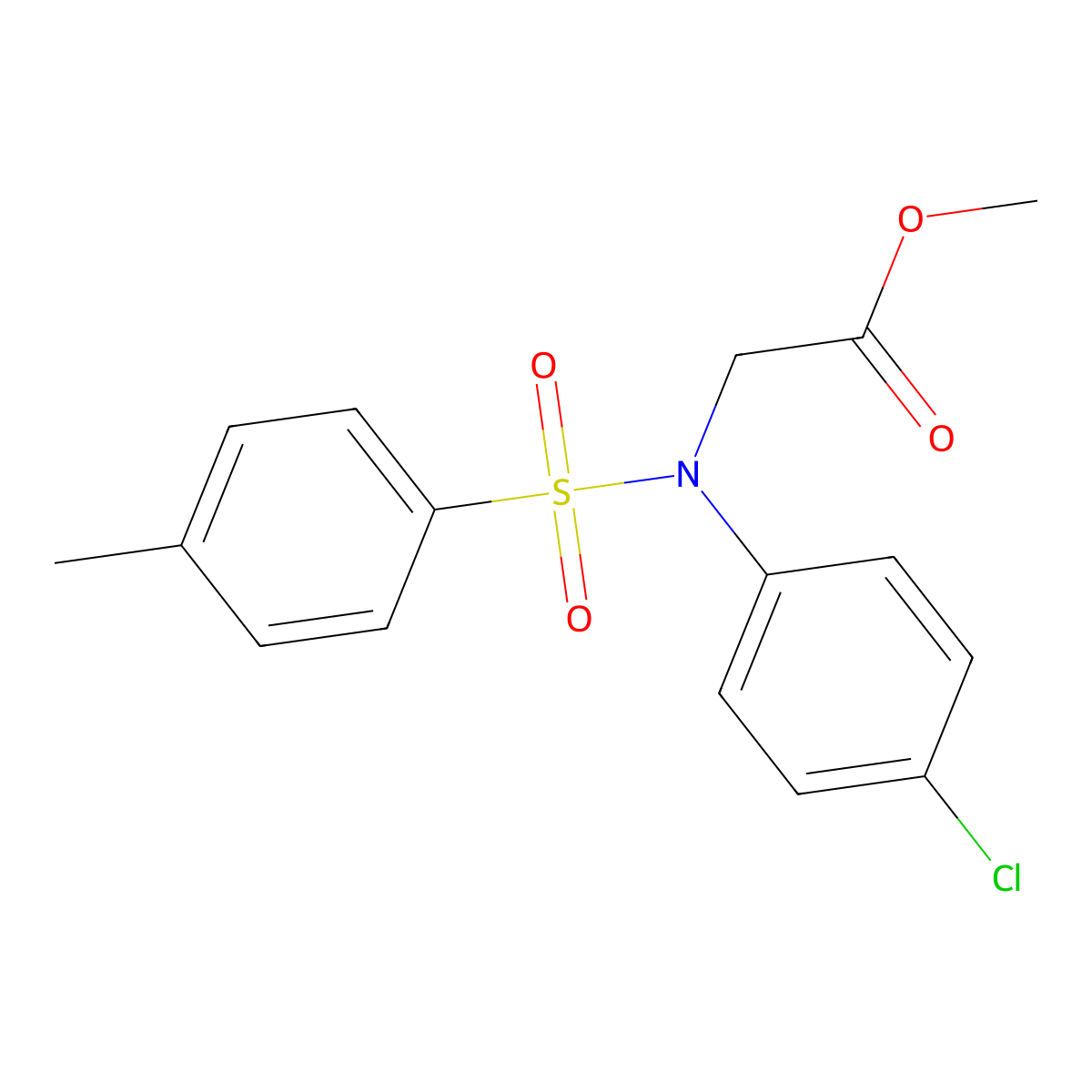 Methyl N-(4-chlorophenyl)-N-[(4-methylphenyl)sulfonyl]glycinate molecular structure, CAS 333447-01-1